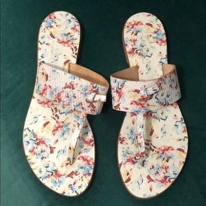 Joie “Nice” Sandals White Floral